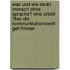 Was Und Wie Denkt Mensch Ohne Sprache? Eine Arbeit �Ber Die Kommunikationswelt Geh�Rloser