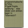 Programmatische Br�Che, Fl�Gelk�Mpfe, Spaltung -  Was Bleibt Vom Dritten Lager in �Sterreich? door Dietmar Ruf