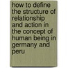 How to Define the Structure of Relationship and Action in the Concept of Human Being in Germany and Peru door Petra Ursula Decker