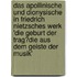 Das Apollinische Und Dionysische in Friedrich Nietzsches Werk 'Die Geburt Der Trag�Die Aus Dem Geiste Der Musik'