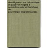 Due Diligence - Eine Risikoanalyse Im Zuge Von Mergers &Amp; Acquisitions Unter Einbeziehung Der Post-Merger-Integrationsphase door Cornelius Gehrmann