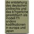 Die Entstehung Des Deutschen Zivilrechts Und Das B�Rgerliche Gesetzbuch Als Modell F�R Andere Kodifikationen in Europa Und Japan