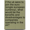 If The Uk Were To Join The Euro (single European Currency), What Would Be The Benefits And Disadvantages To Companies Operating In The Uk? door Steven Jacobi