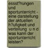 Essst�Rungen Und Sportunterricht - Eine Darstellung Der Aktuellen H�Ufigkeit Und Verteilung  U N D  Was Kann Der Sportunterricht Leisten?