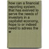 How Can a Financial Reporting System, That Has Evolved to Serve the Needs of Investors in a Capitalist Economy, Hope to Or Indeed Need to Adress the W