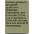 Kanban Guidance - Real World Application, Templates, Documents, and Examples of the Use of Kanban in the Public Domain. Plus Free Access to Membership