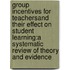 Group incentives for teachersand their effect on student learning:a systematic review of theory and evidence