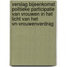 Verslag bijeenkomst politieke participatie van vrouwen in het licht van het VN-Vrouwenverdrag by Arina Angerman