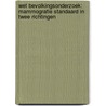 Wet bevolkingsonderzoek: mammografie standaard in twee richtingen door L.G.M. van Rossum