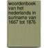 Woordenboek van het Nederlands in Suriname van 1667 tot 1876