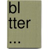 Bl Tter ... by Verein FüR. Landeskunde Von Niederösterreich Und Wien