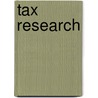 Tax Research door Barbara Karlin
