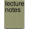 Lecture Notes by Peter Lambert