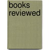 Books Reviewed door John Collings Squire