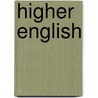 Higher English door Jane Cooper