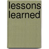 Lessons Learned door Martha Demas