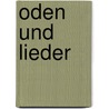 Oden und Lieder door Johann Heinrich Voss
