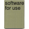 Software for Use door Lucy A. D. Lockwood