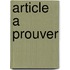 Article a Prouver