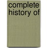 Complete History Of door Glenn Povey
