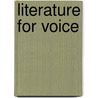 Literature For Voice door Thomas-Goleeke