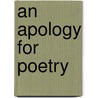 An Apology for Poetry door Ronald Cohn