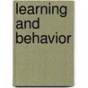 Learning and Behavior door Paul Chance