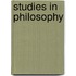 Studies In Philosophy