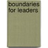 Boundaries for Leaders