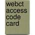 Webct Access Code Card