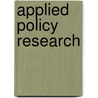 Applied Policy Research door Springer