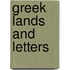 Greek Lands And Letters