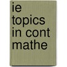 Ie Topics in Cont Mathe door Bello