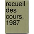 Recueil Des Cours, 1987