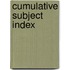 Cumulative Subject Index