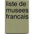 Liste de Musees Francais