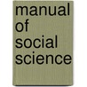 Manual of Social Science door Kate McLean