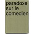Paradoxe Sur Le Comedien