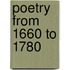 Poetry From 1660 To 1780