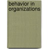 Behavior In Organizations by Robert Baron