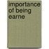 Importance Of Being Earne