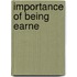 Importance Of Being Earne