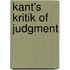Kant's Kritik of Judgment