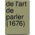 de L'Art de Parler (1676)