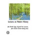 Lectures On Modern History