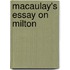 Macaulay's Essay on Milton