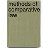 Methods Of Comparative Law by Pier Monateri