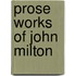 Prose Works of John Milton