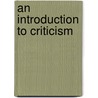 An Introduction to Criticism door Michael Ryan