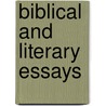 Biblical and Literary Essays by J. A 1851 Paterson